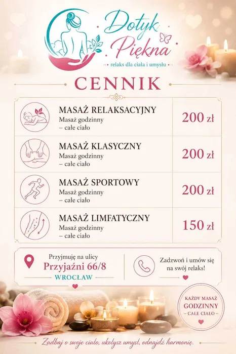 Masaże relaksacyjne- Dotyk piękna