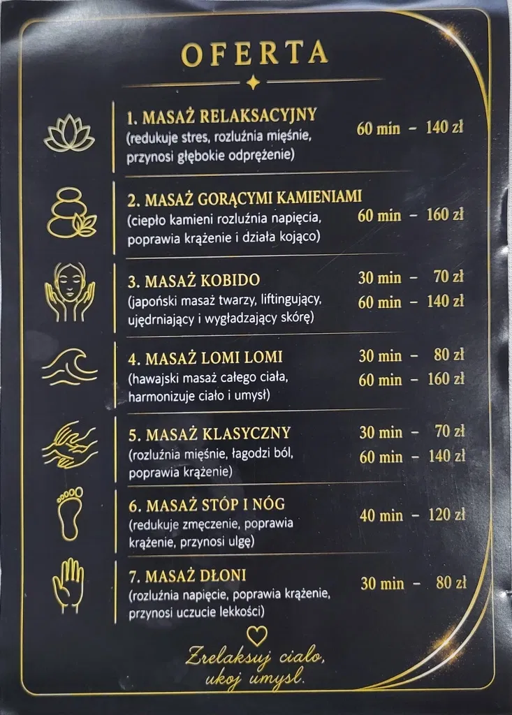 Gabinet masażu - CHWILA DLA CIEBIE