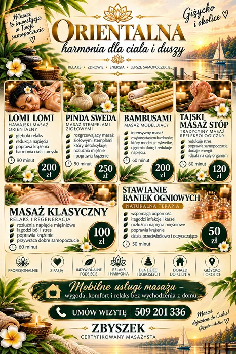 Masaże relaksacyjne I klasyczne